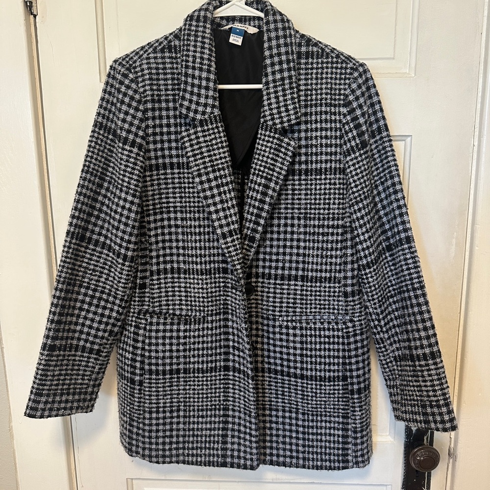 Old Navy Twead Checkered Blazer